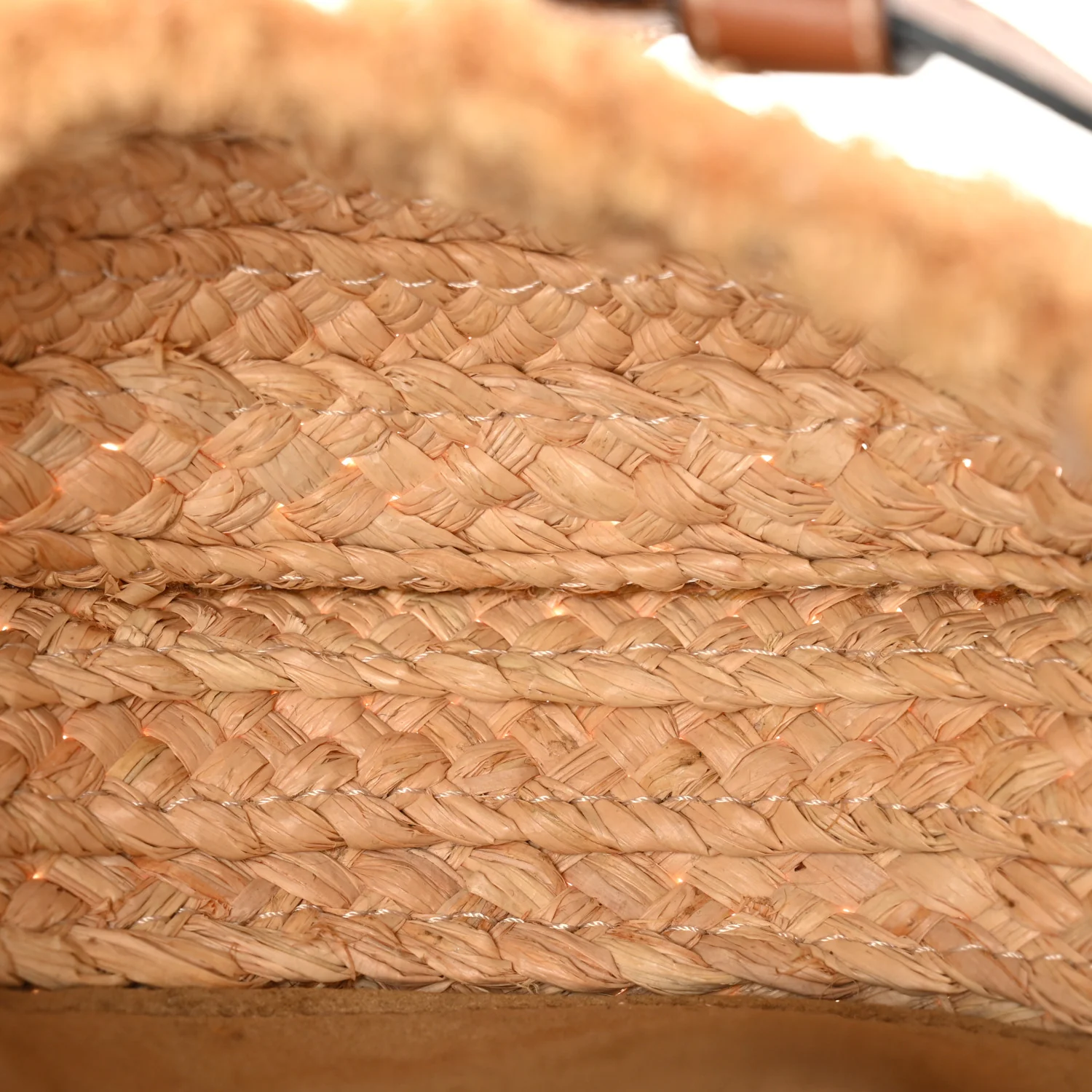Calfskin Raffia Mini Gate Crossbody Bag Natural Tan - Top Club