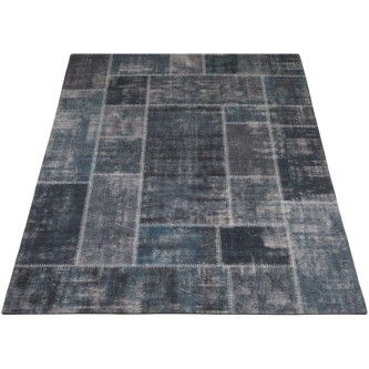 Vloerkleed Mijnen Grijs/Blauw 160 x 230 cm