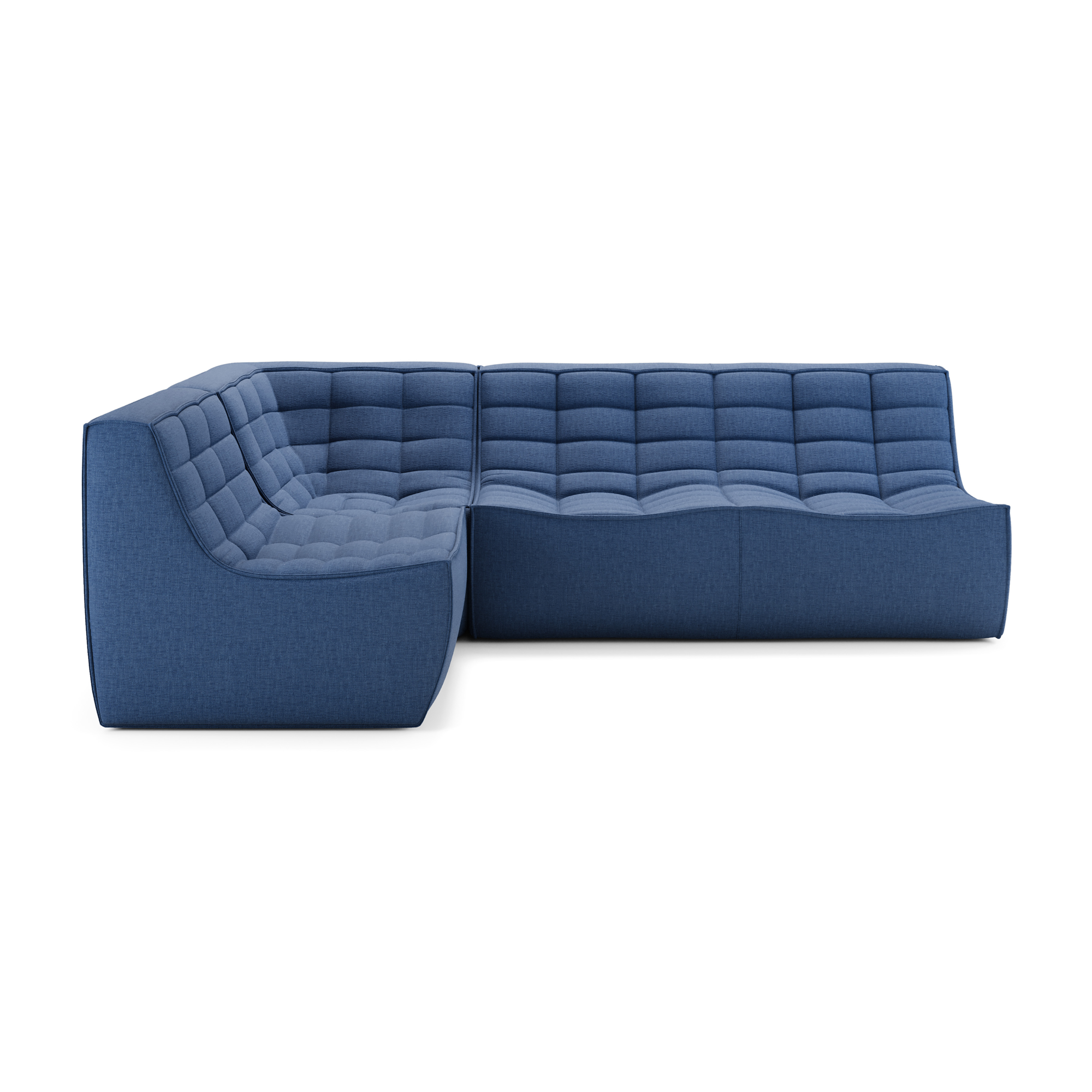 Modulaire bank N701 blue set 1 + 2 seat  90° recht hoek