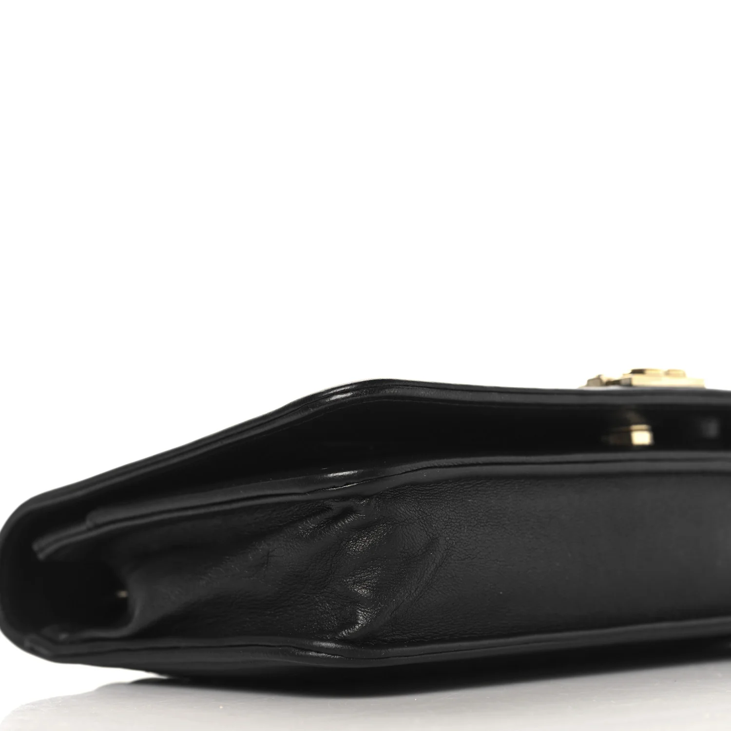 Lambskin Chevron Boy Wallet On Chain WOC Black - Top Club
