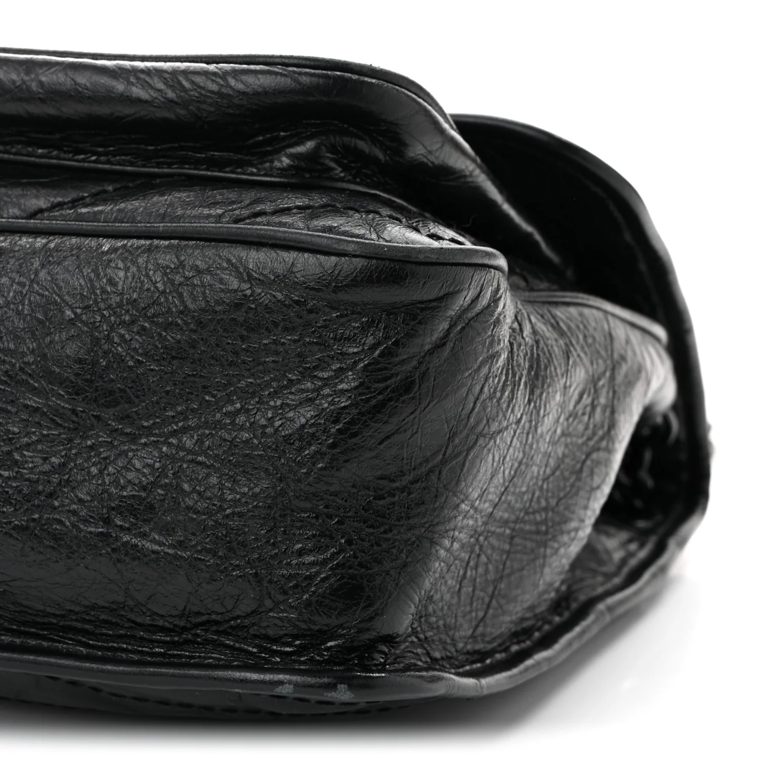 Crinkled Calfskin Matelasse Monogram Medium Niki Chain Satchel Black - Top Club