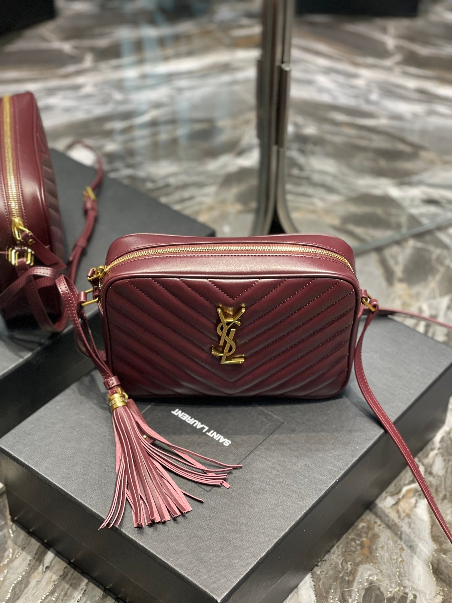 Y Lou Camera Bag In Quilted Leather - Top Club