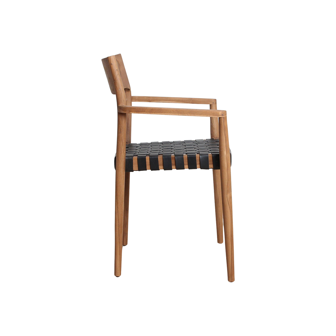 Raw Materials Amsterdam eetkamerstoel Freya met armleuning zwart - STTW5A