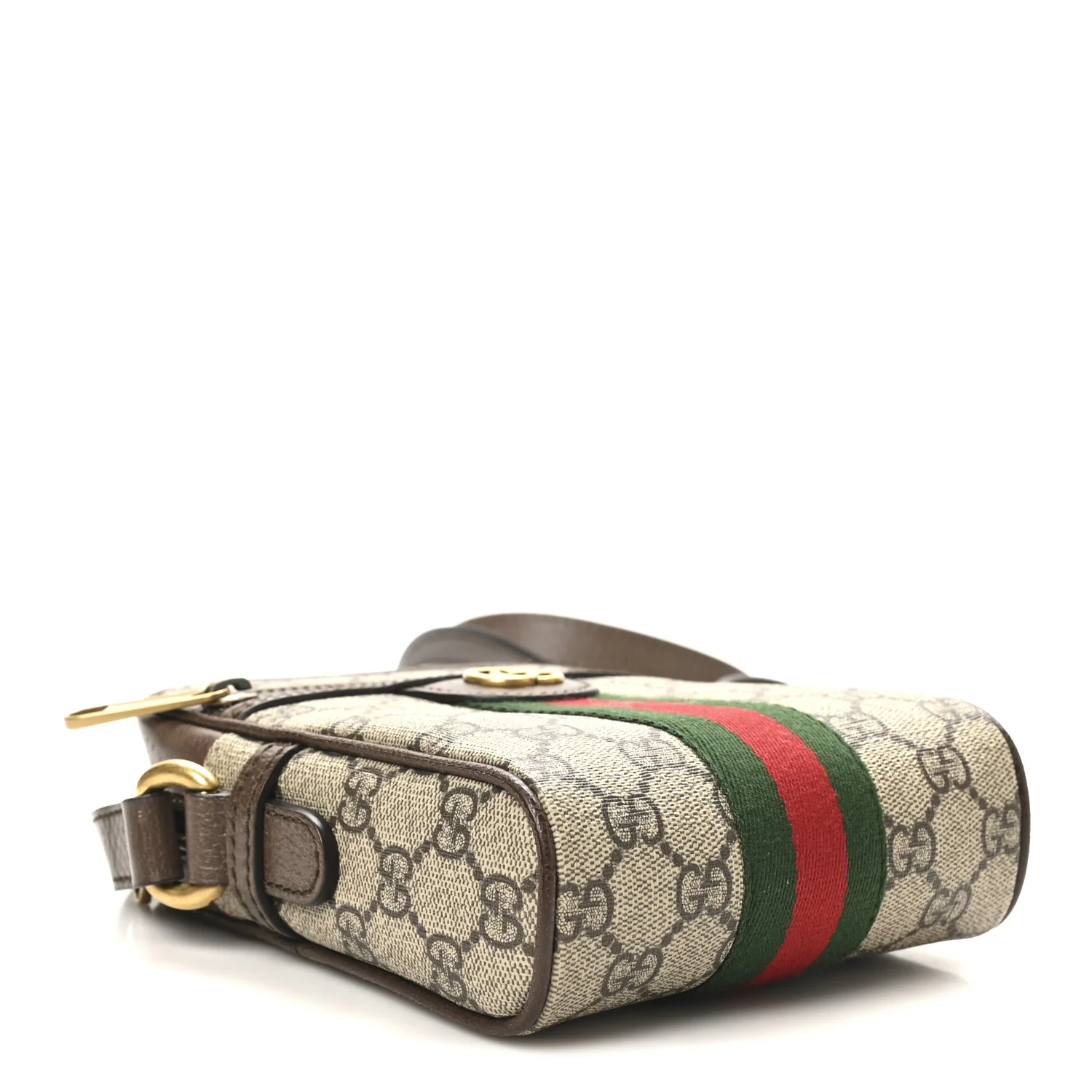 GG Supreme Monogram Web Mini Ophidia Messenger Brown - Top Club