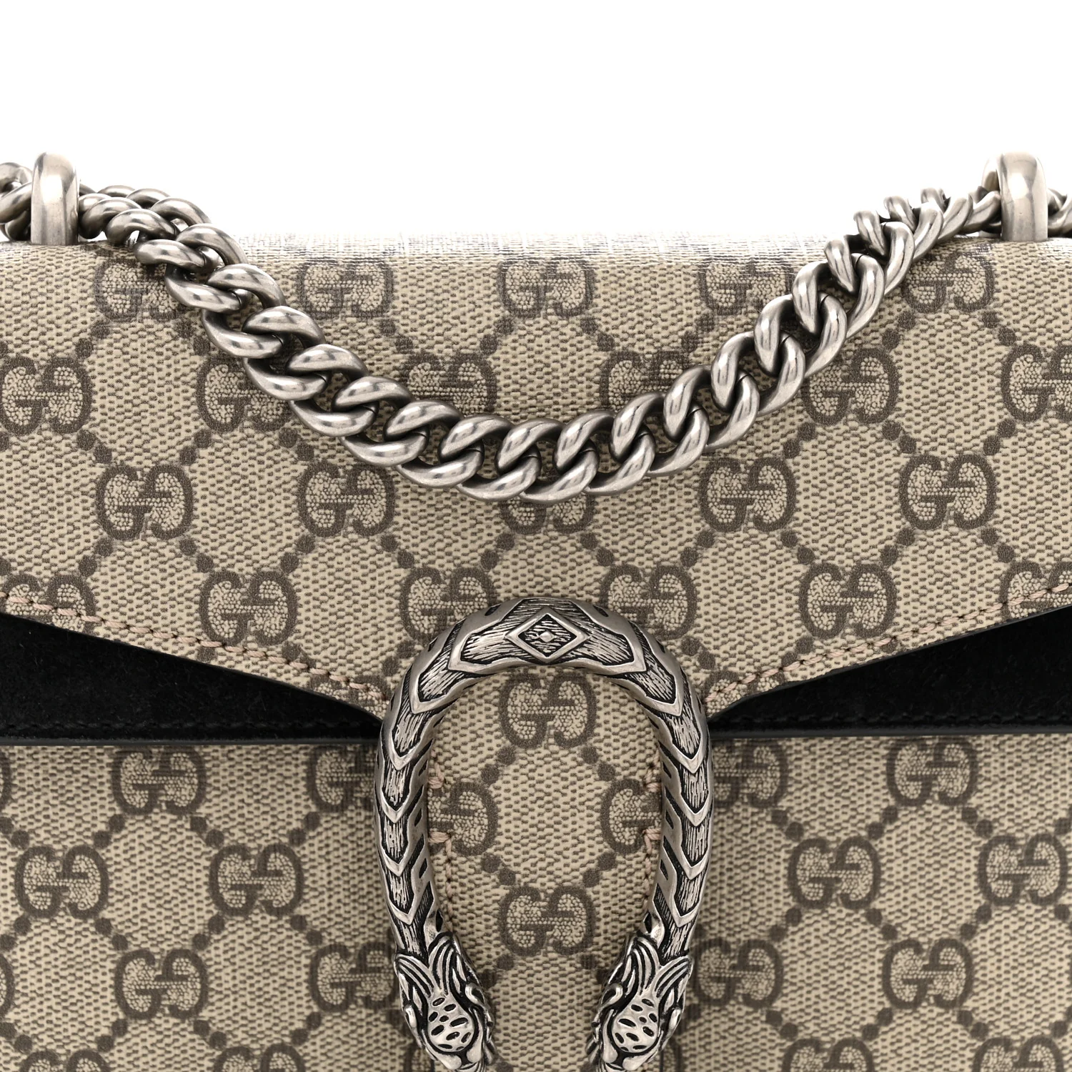 GG Supreme Monogram Mini Dionysus Shoulder Bag Black - Top Club