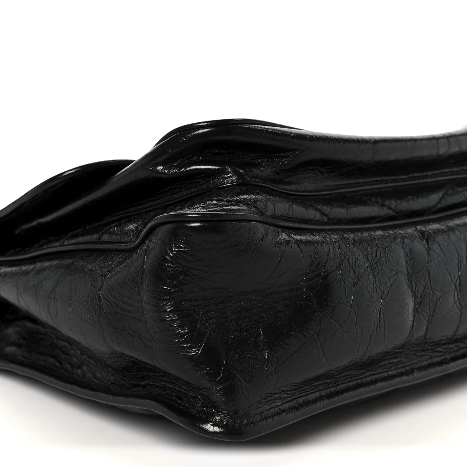 Crinkled Calfskin Matelasse Monogram Large Niki Chain Satchel Black - Top Club