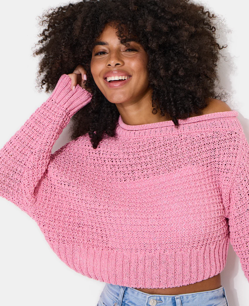 Pimkie Pull asymétrique en maille ajourée