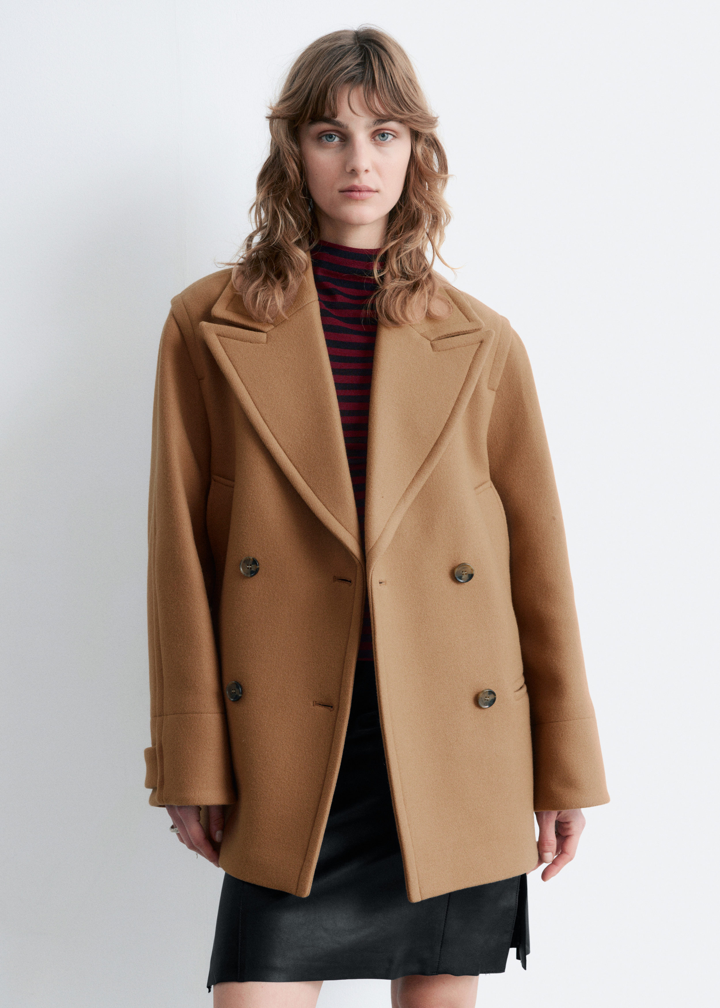 & Other Stories TAILORED WOOL PEA COAT