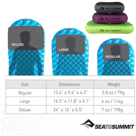Sea to Summit Eros Premium Pillow Large Lime - Travel Pillow