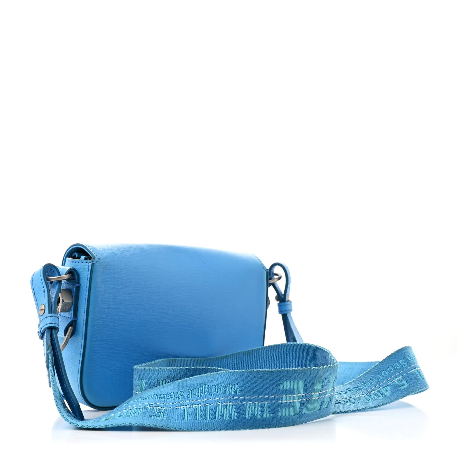 Saffiano Striped Mini Diag Binder Clip Bag Blue - Top Club