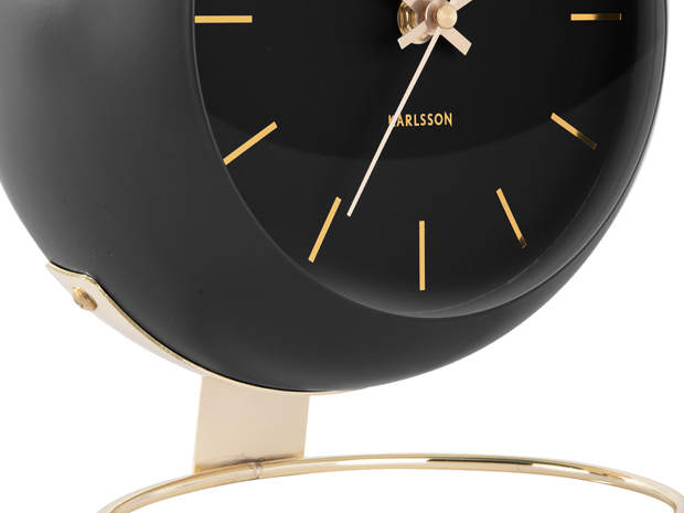 Table clock Globe black, Des. Armando Breeveld