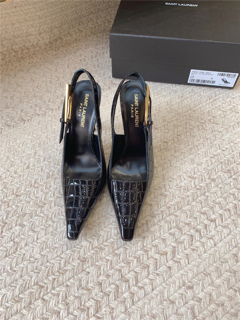 YSL catwalk style small square toe high heel sandals - Sneaker Replica Workshop