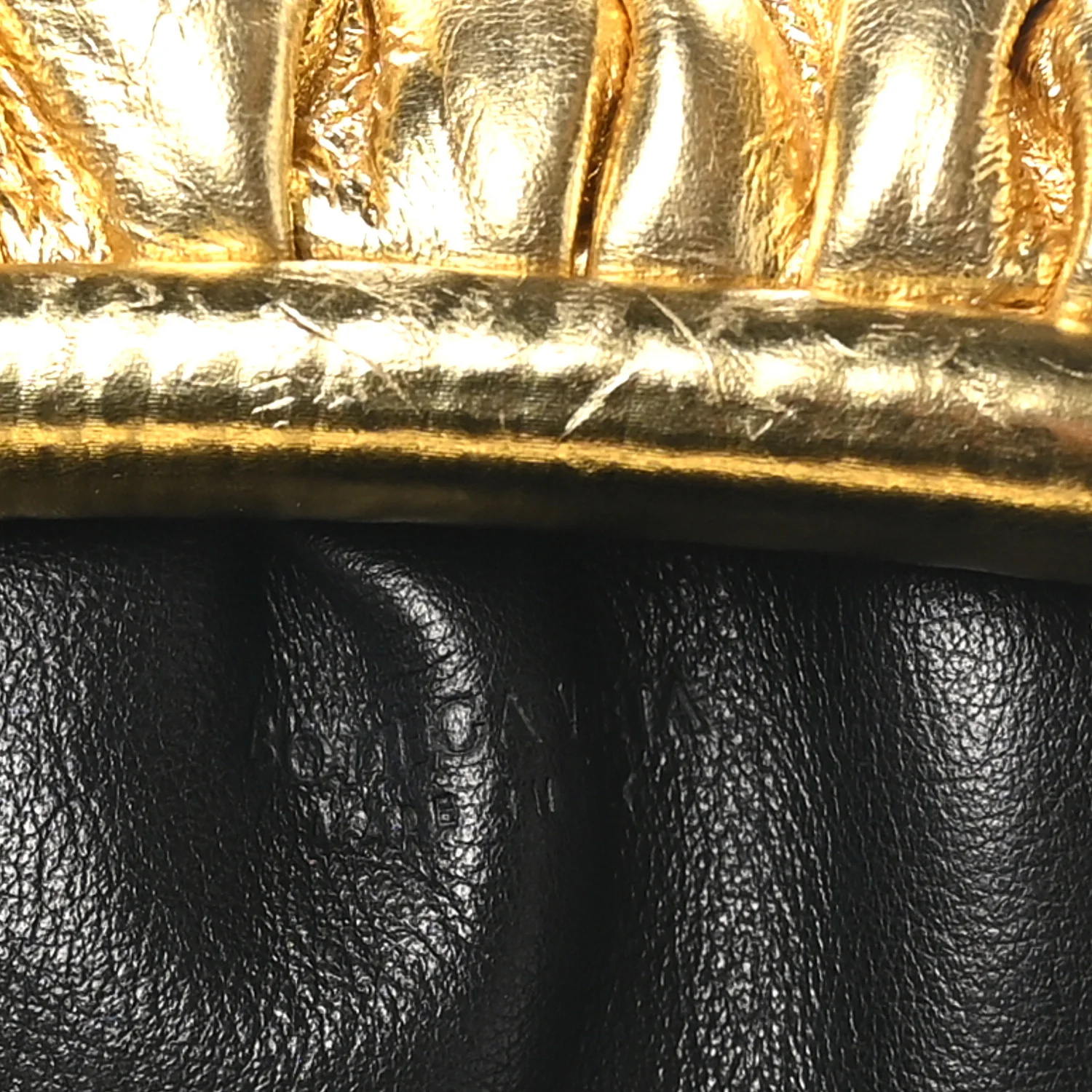 Metallic Bark Calfskin The Mini Pouch Gold - Top Club