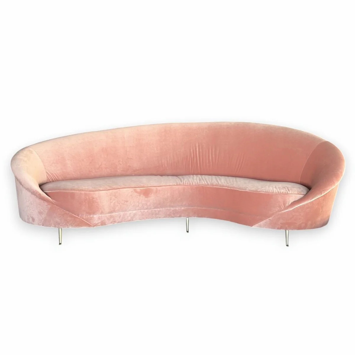 Luxury velvet sofa pink / brass 230 cm - Luxury living room furniture