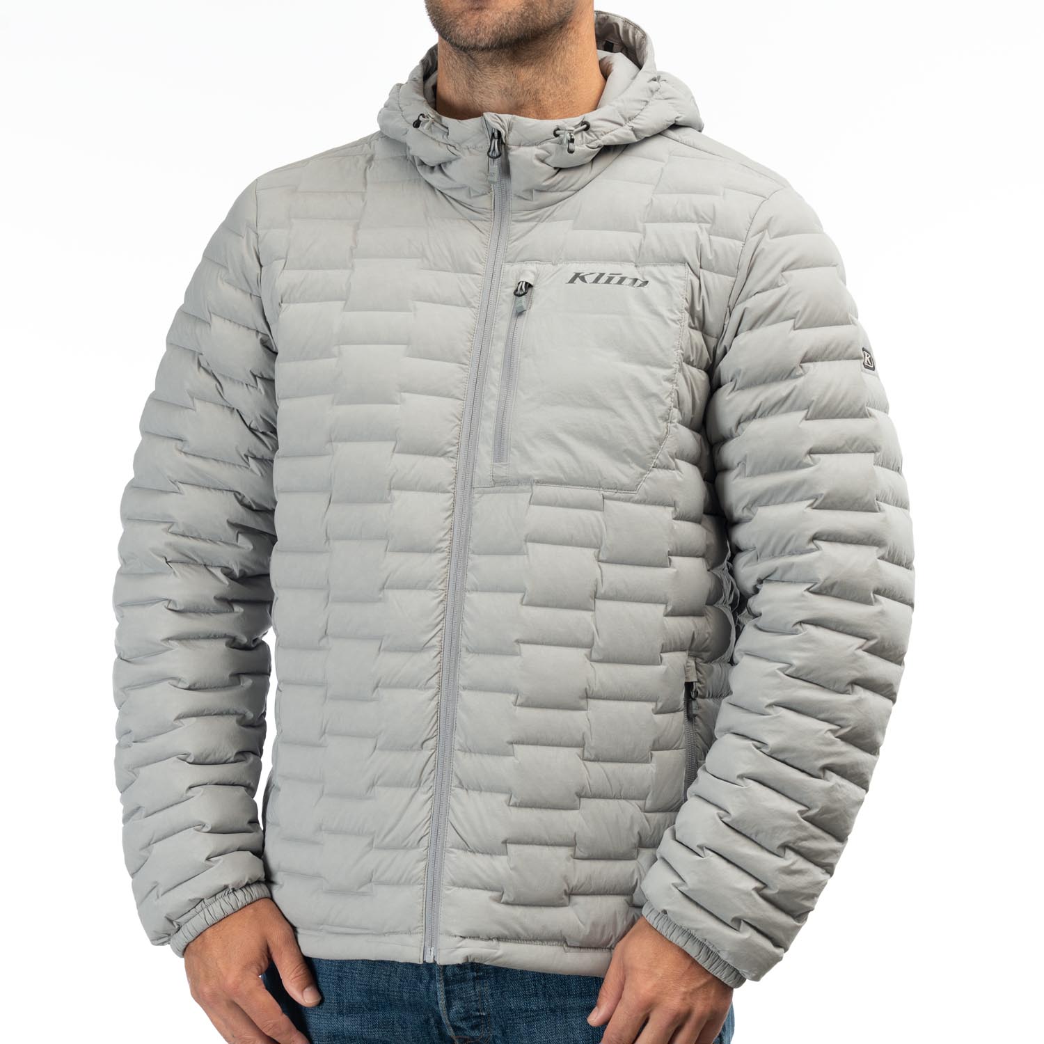 Boulder stretch down jacket with hood