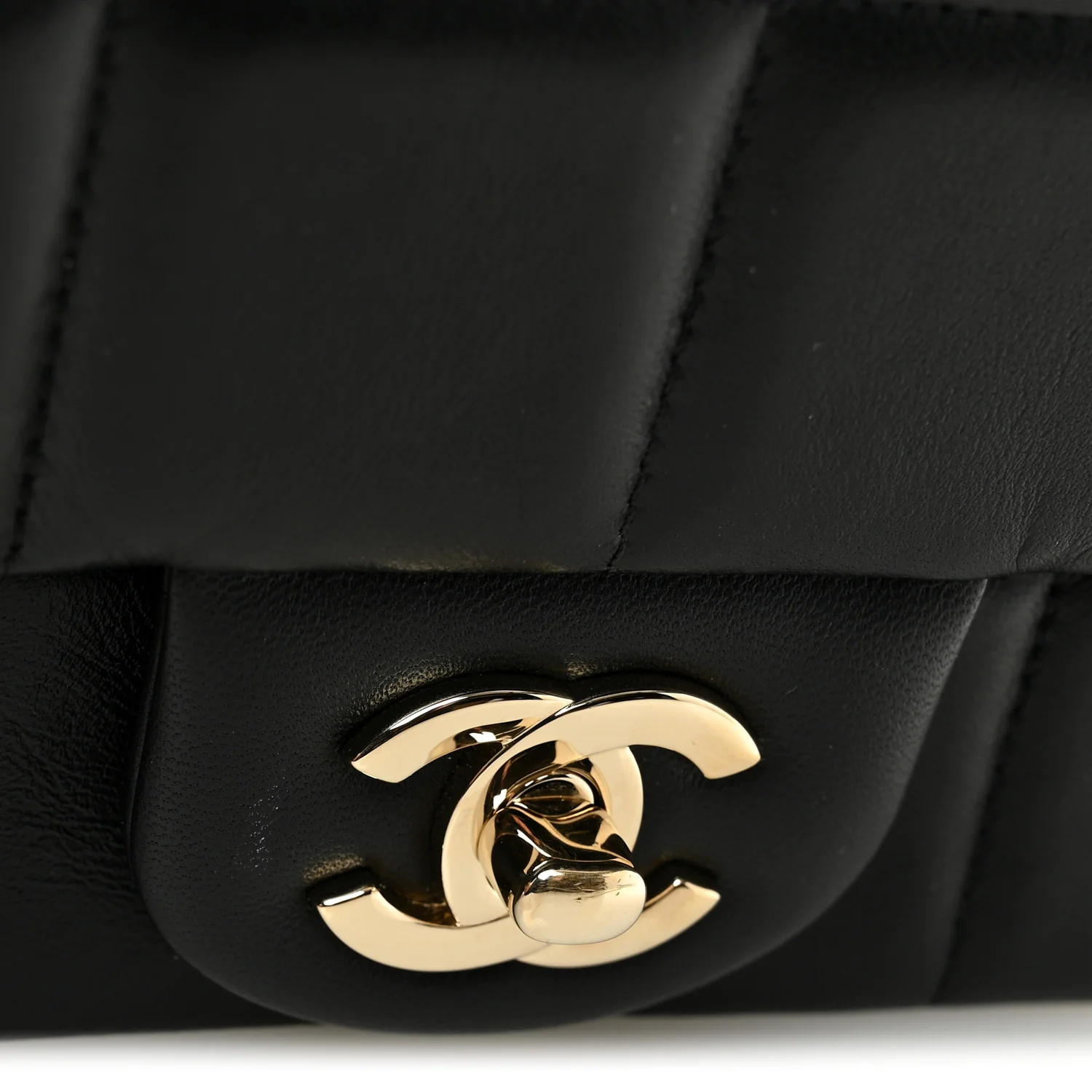 Lambskin Resin Crystal Square Quilted Mini Monacoco Flap Black - Top Club