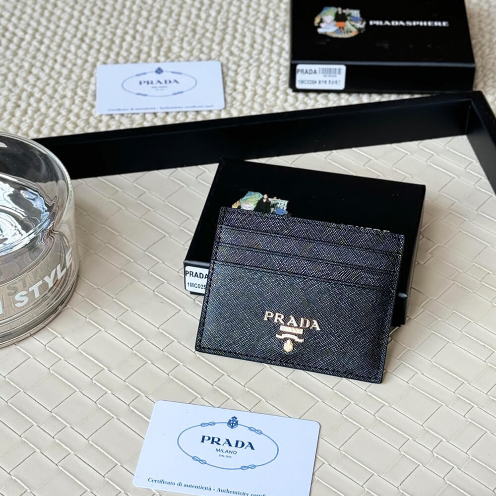 Prada Saffiano Leather Card Holder - Top Club