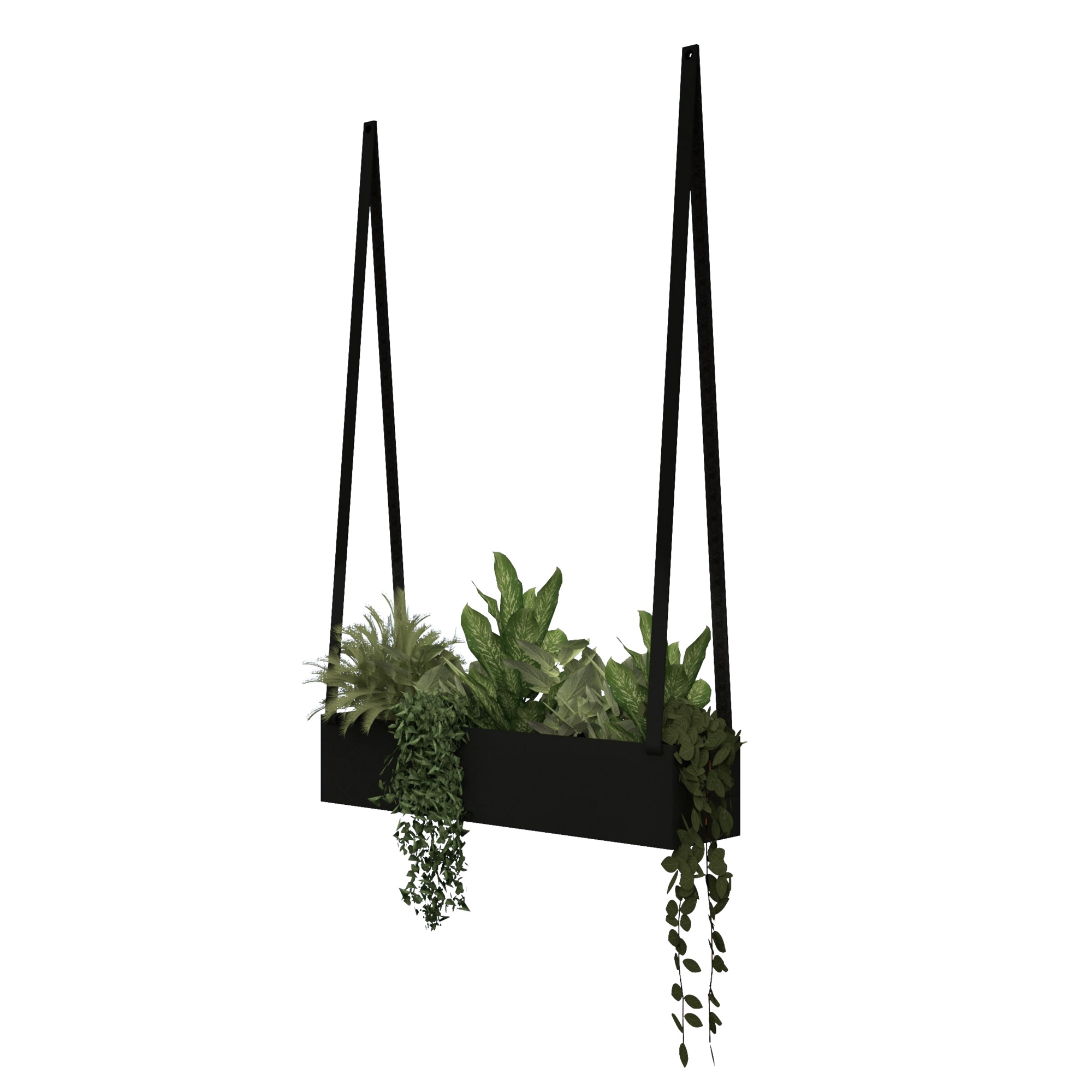 ZWART - Plantenbak (staal)