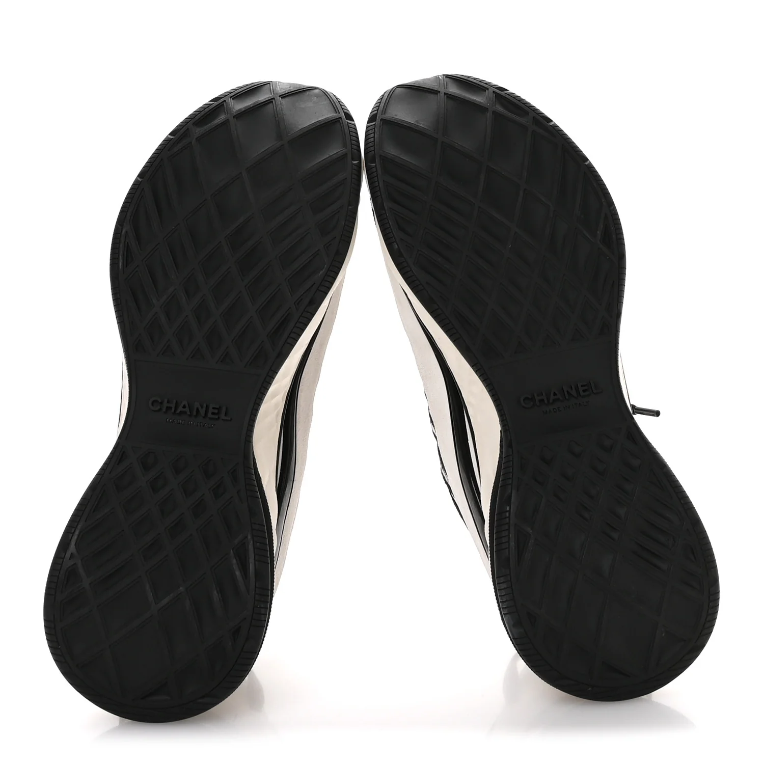 Fabric Suede Calfskin Sneakers 38 White Black - Top Club