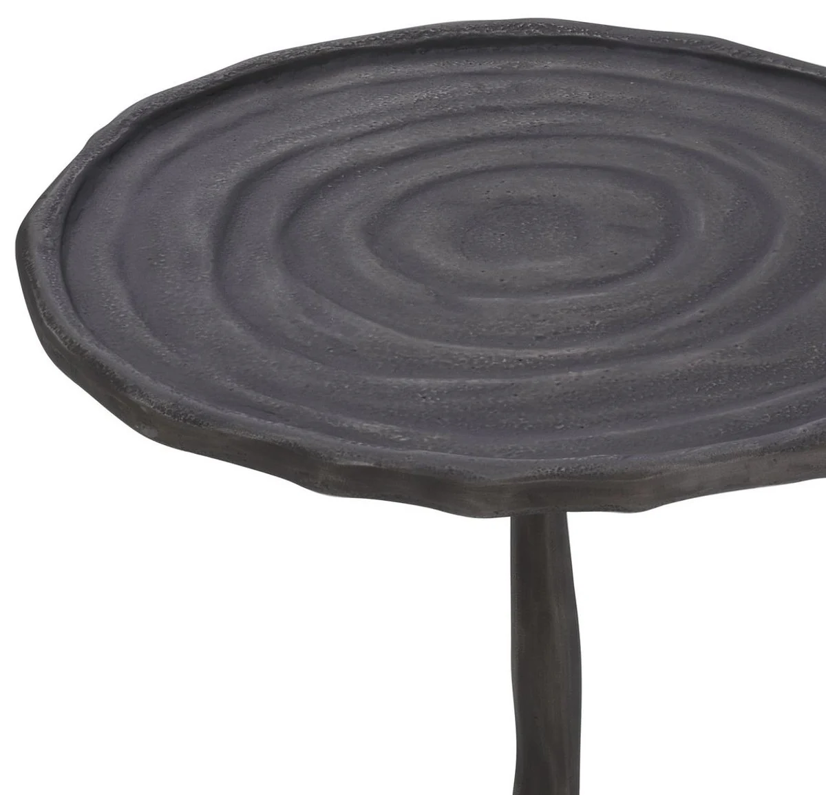 Luxury side table bronze color Ø 27.5 x H. 48 cm - Round metal table in wood look - Living room furniture - Luxury furniture