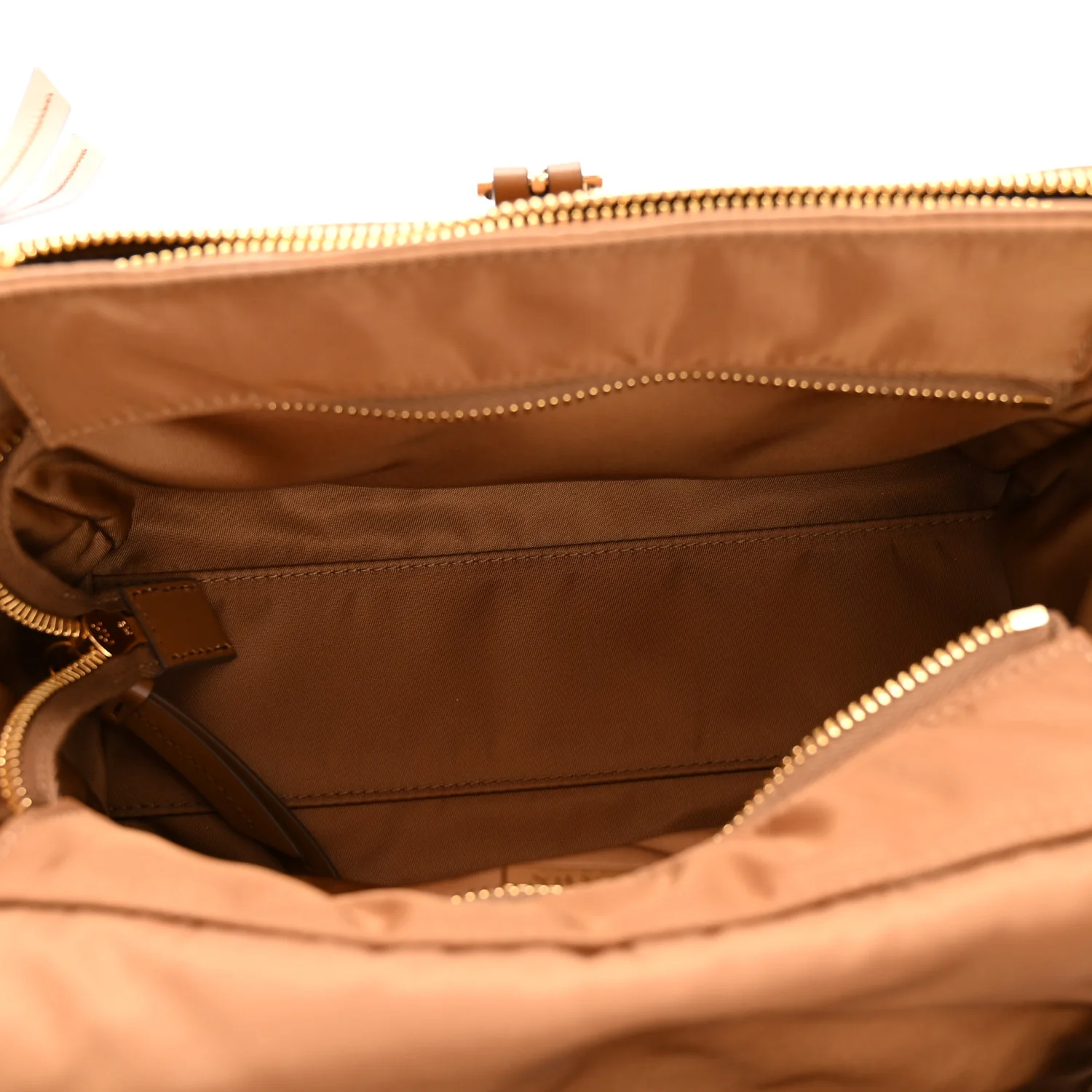 Re-Nylon Medium Explore Shoulder Bag Camel - Top Club