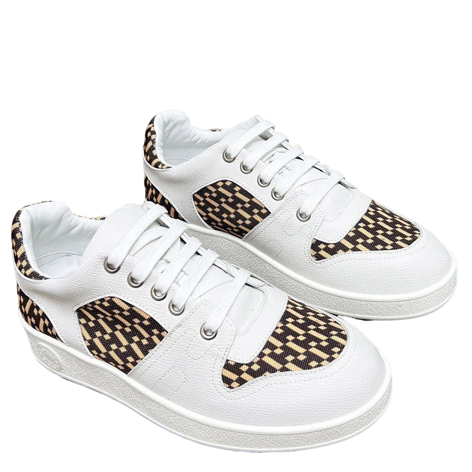 Hermes Women's Sneakers Iconic H Logo Leather Casual Fashion Shoes - Sneaker Replica Workshop