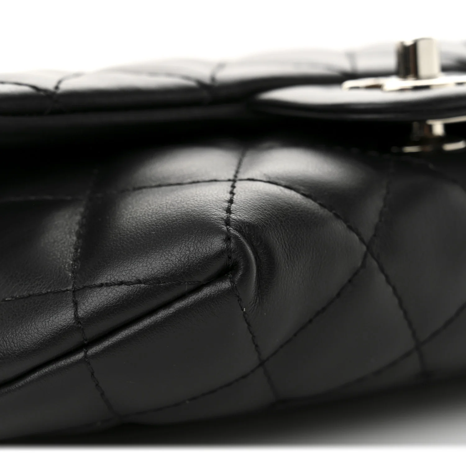 Calfskin Quilted CC Uniform Flap Belt Bag Black - Top Club