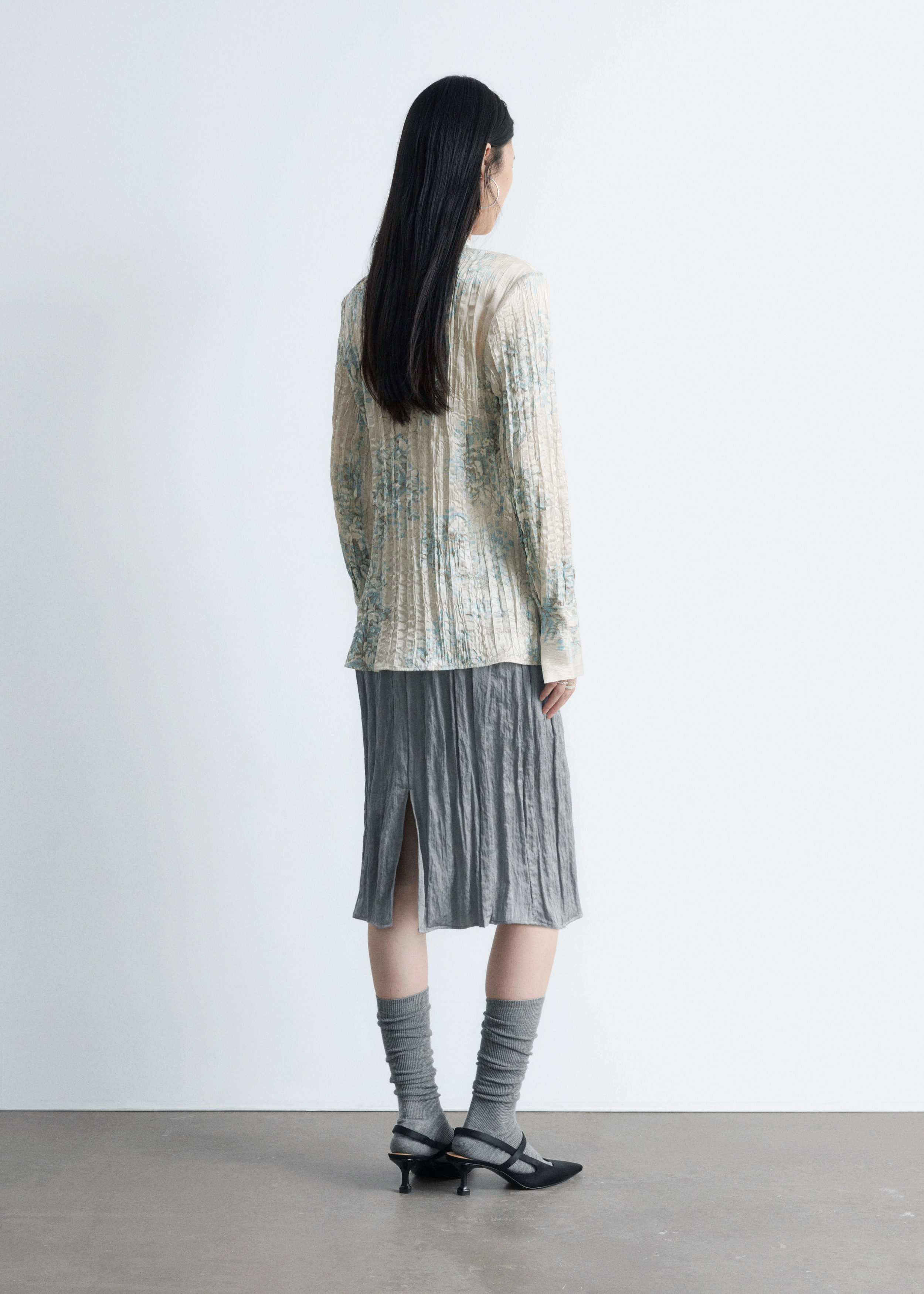 & Other Stories TIE-BELT CRÊPE SHIRT