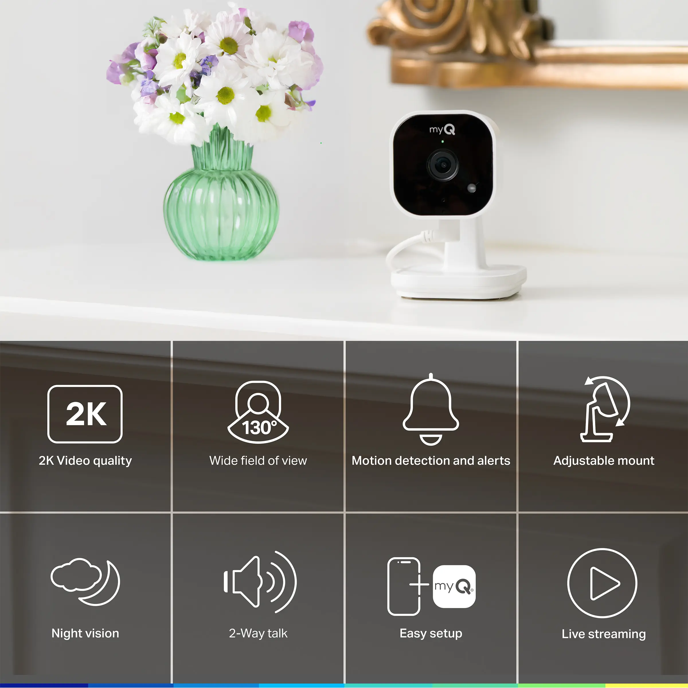 myQ Smart Indoor Camera Gen 2 - 3-pack