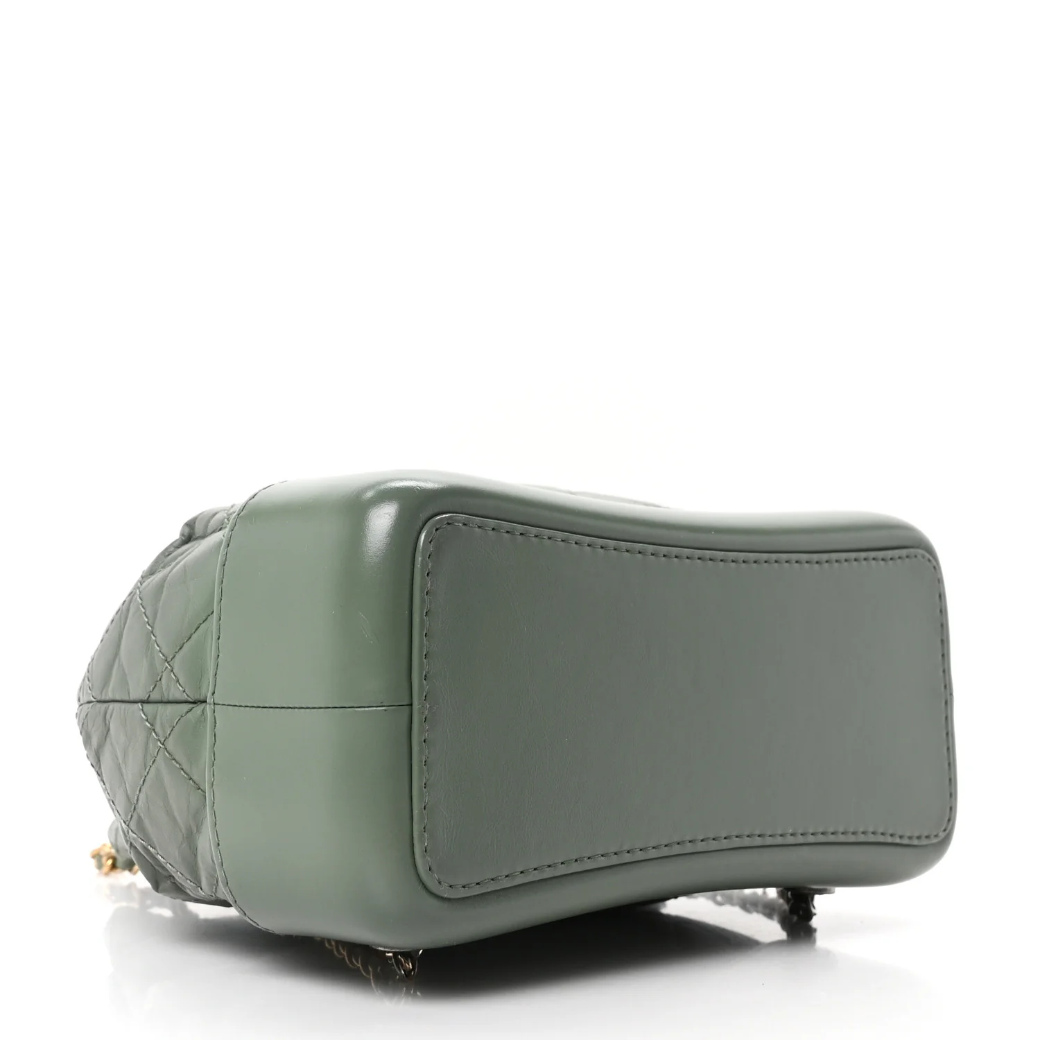 Aged Calfskin Quilted Small Gabrielle Backpack Green - Top Club
