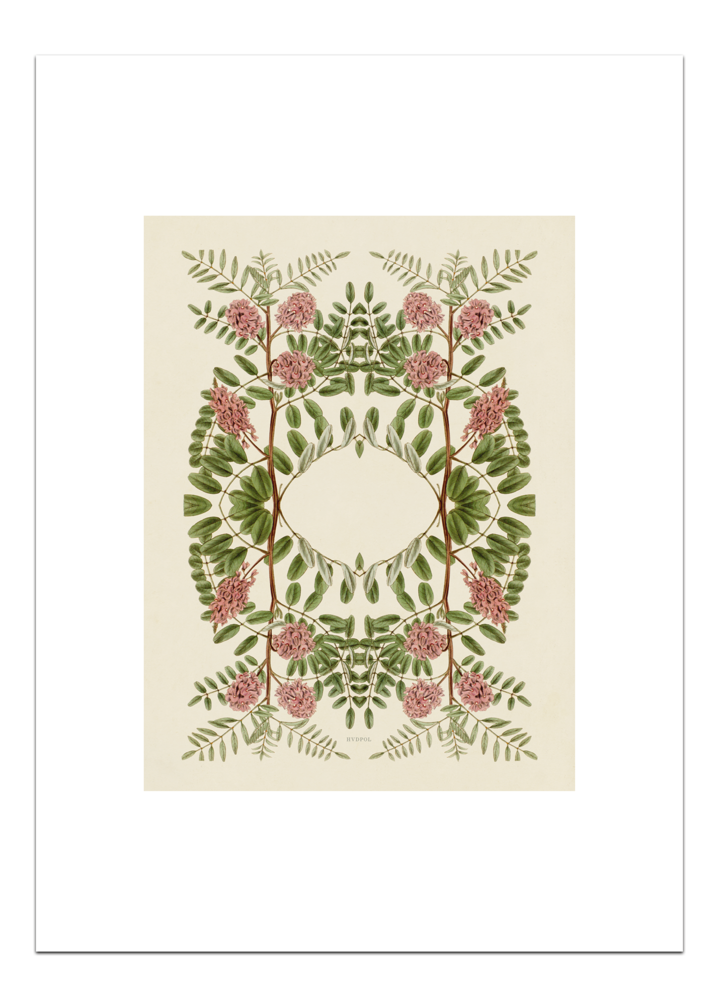 Poster Pink flower 30 x 40 cm