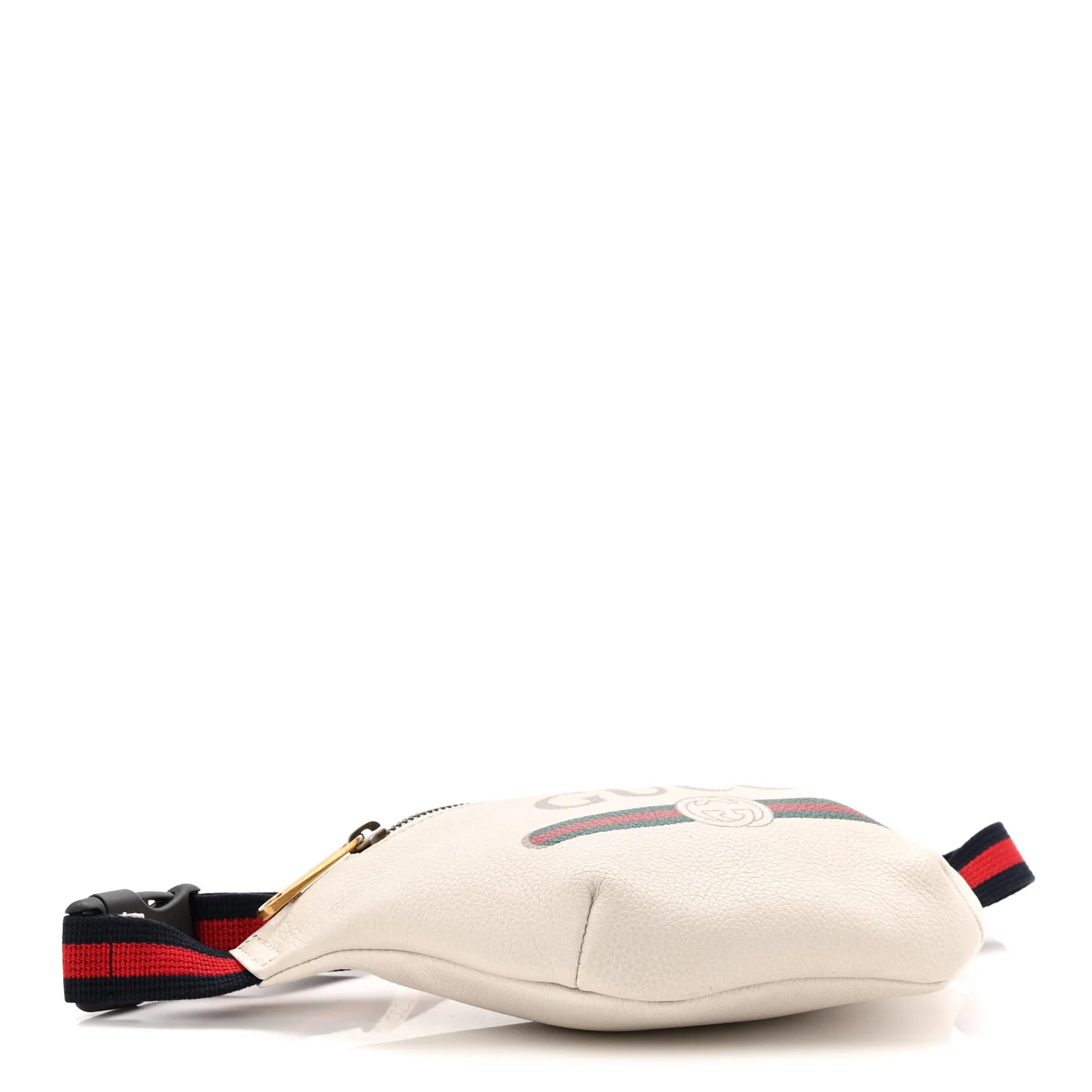 Grained Calfskin Small Logo Belt Bag White - Top Club