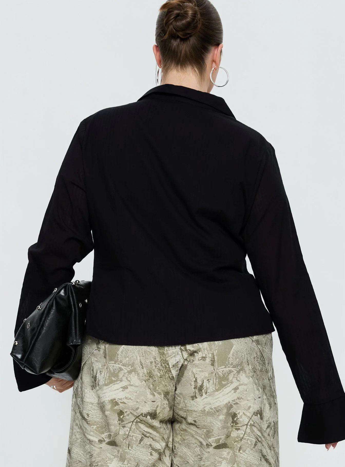 Elowenn Long Sleeve Top Black Curve