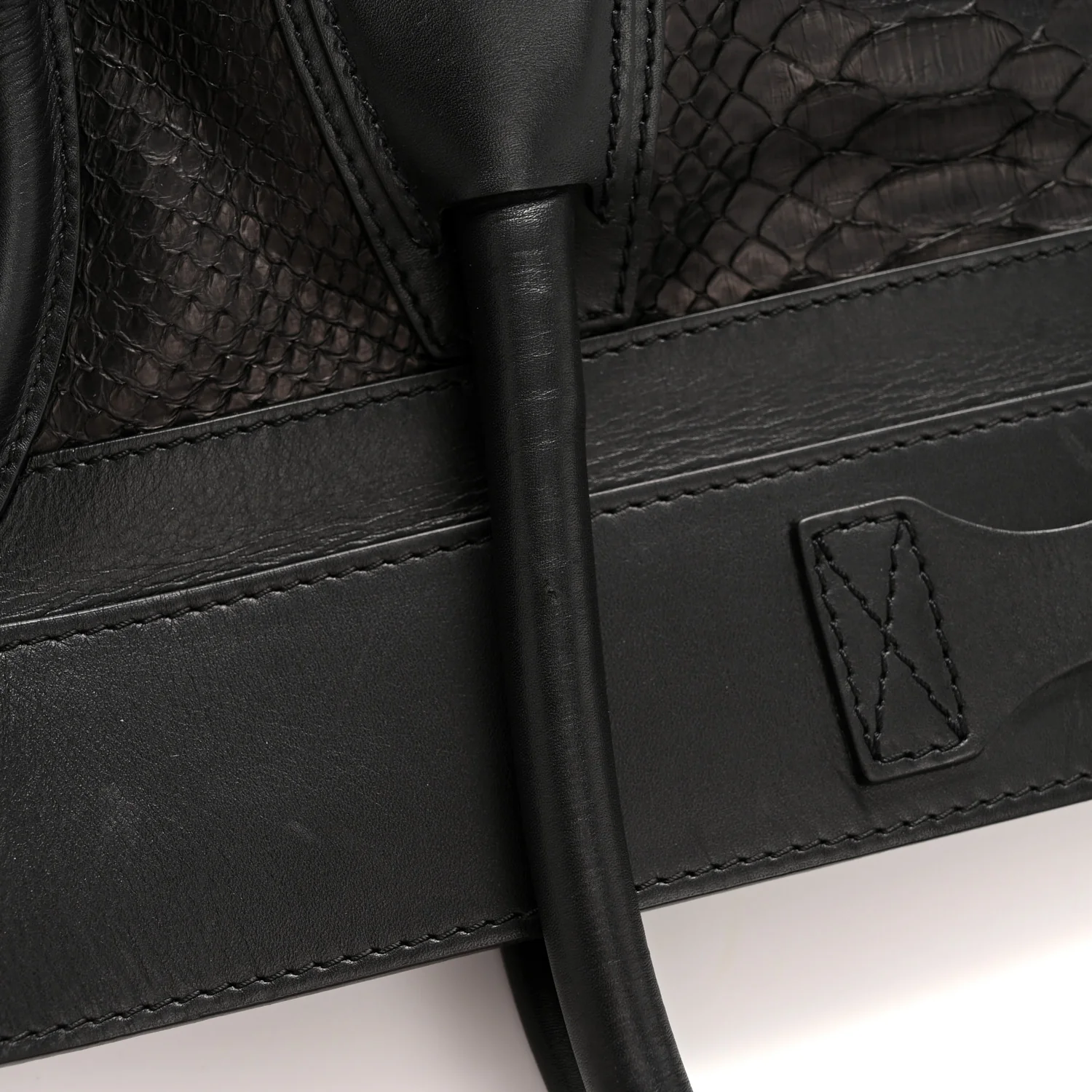 Snakeskin Large Luggage Black - Top Club