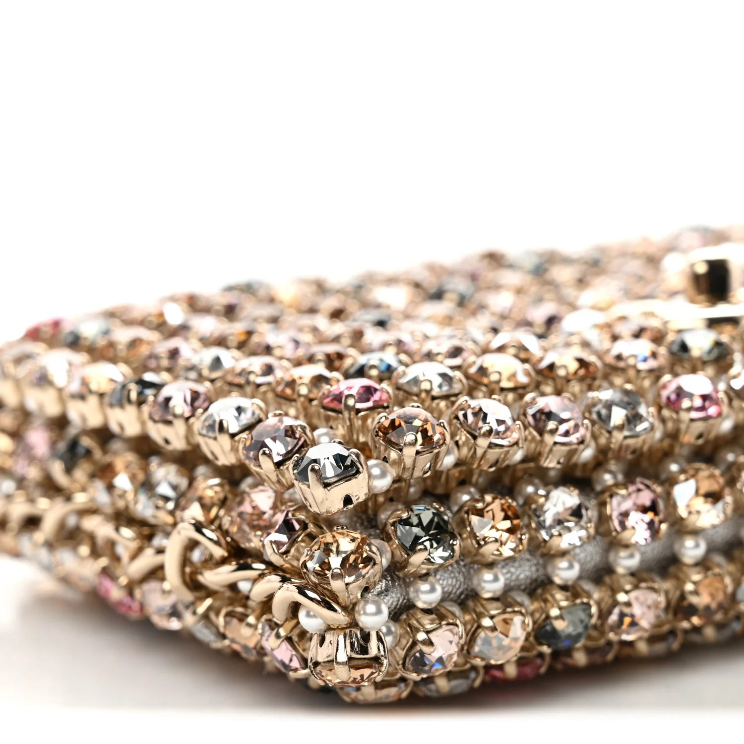 Metal Pearl Minaudiere CC Mini Evening Bag Multicolor - Top Club