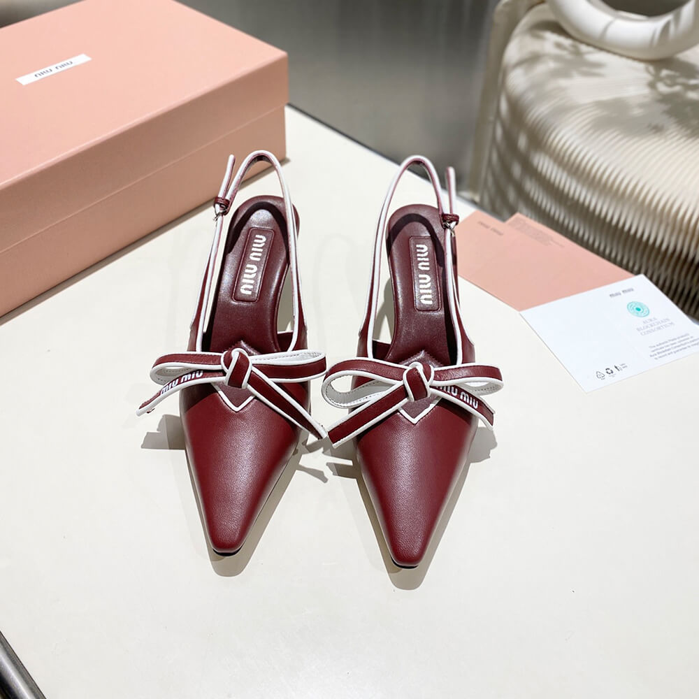MiuMiu Nappa leather slingback pumps - Top Club