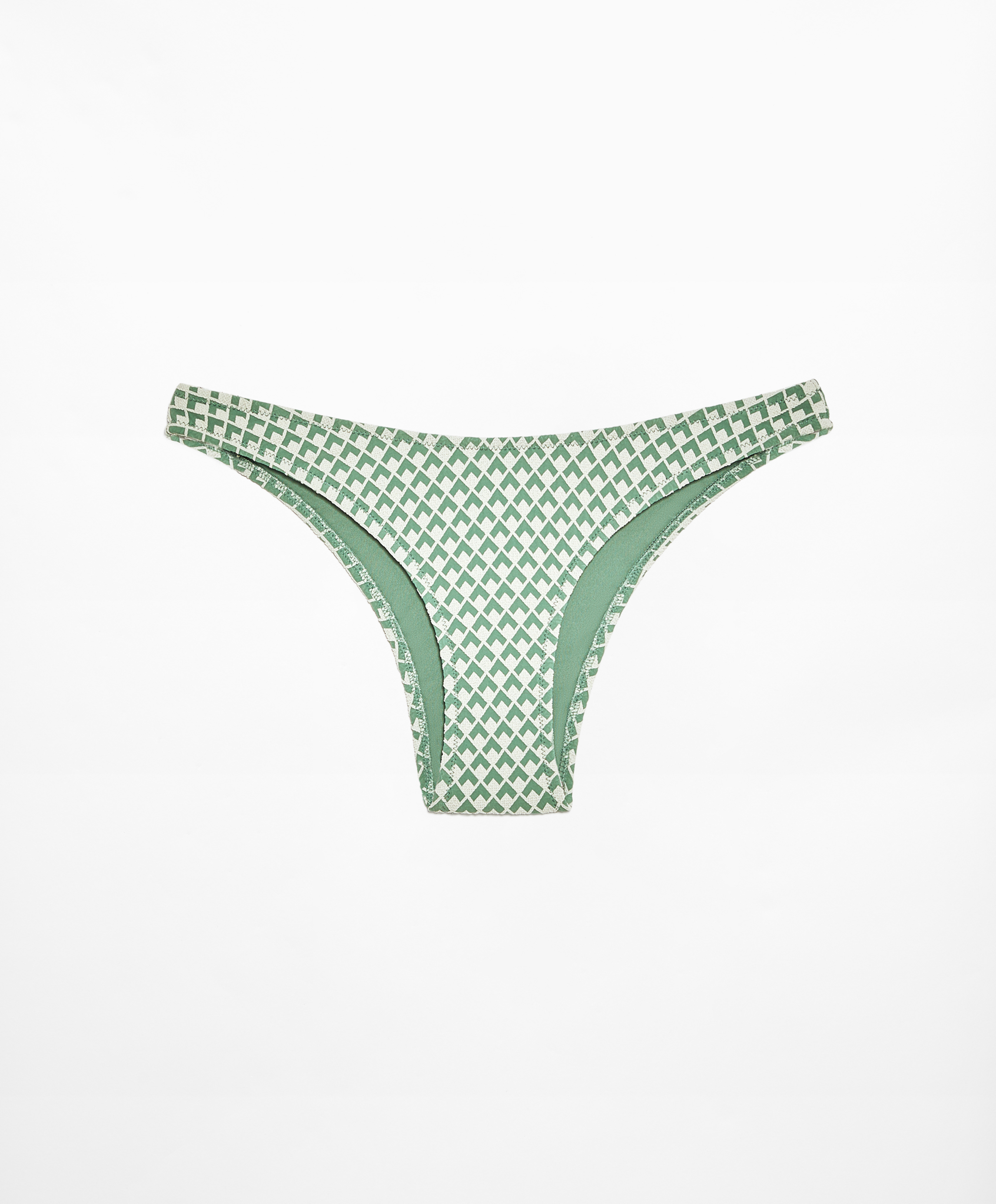 OYSHO Geometric jacquard medium-coverage U-cut bikini briefs