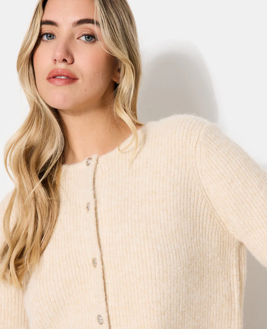 Pimkie Gilet col rond avec boutons écussons