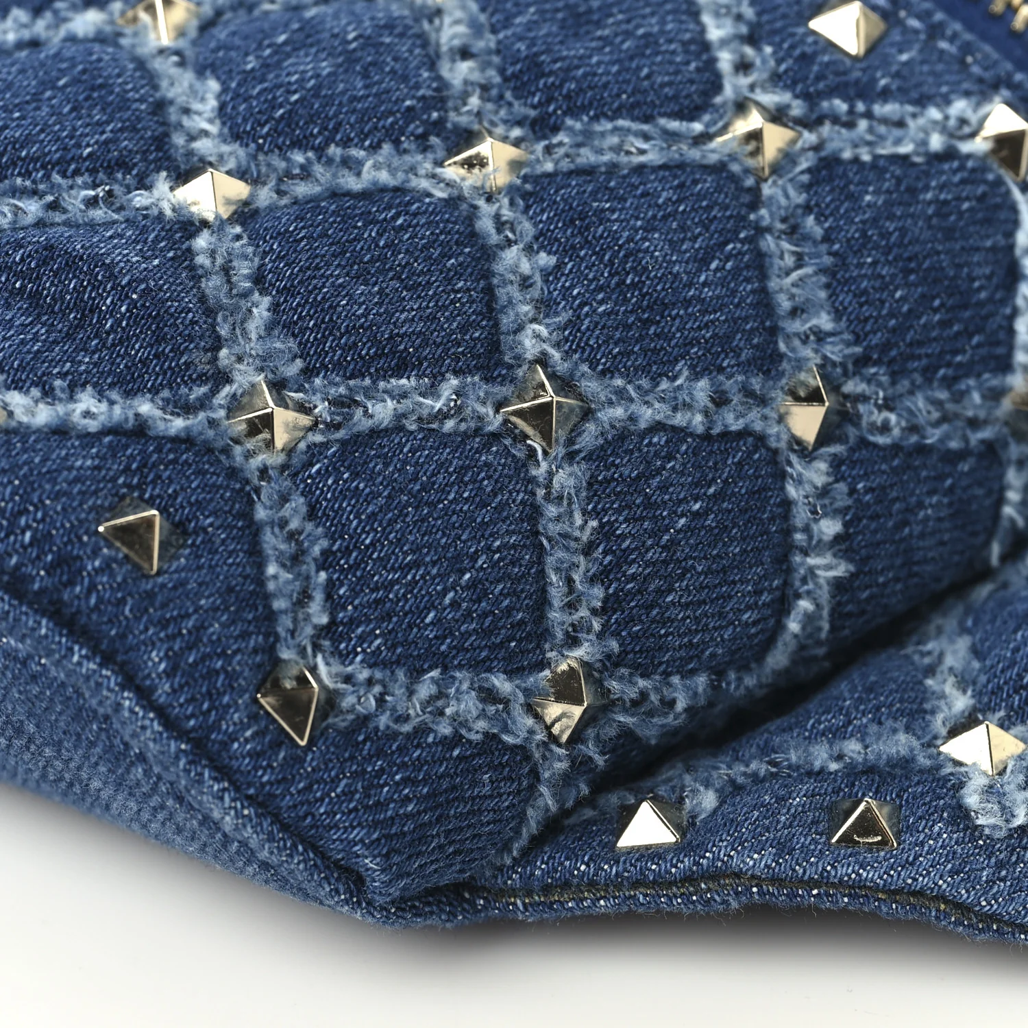 Denim Rockstud Spike Belt Bag 95 Denim - Top Club