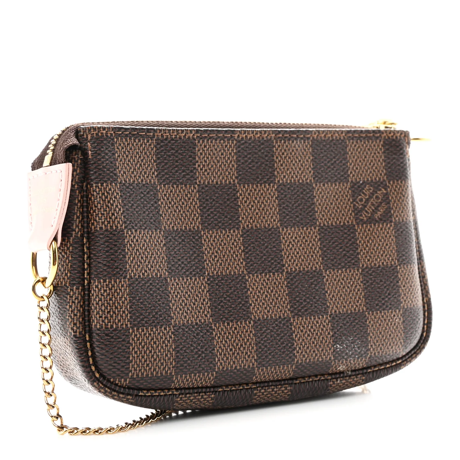 Damier Ebene 2020 Christmas Animation Big Wheel Mini Pochette Accessories Rose Ballerine - Top Club