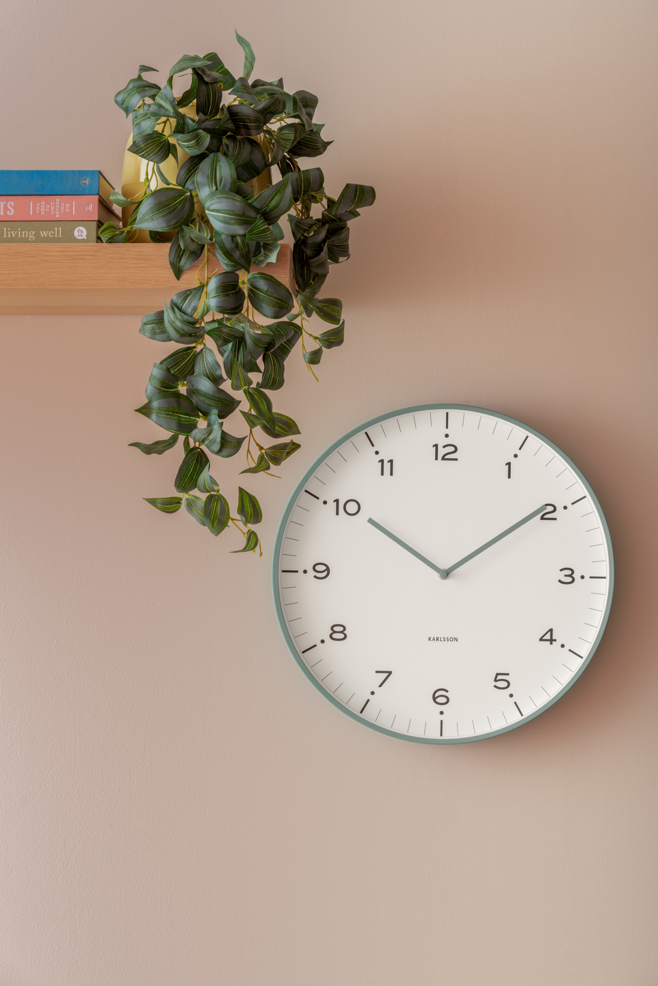 Wall clock Circus Rings flamingo pink