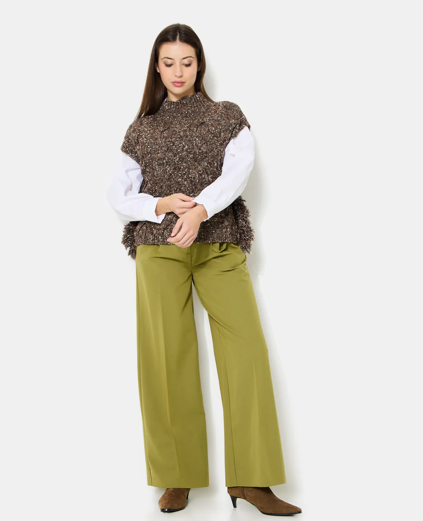 Pimkie Pull sans manches avec maille torsadée