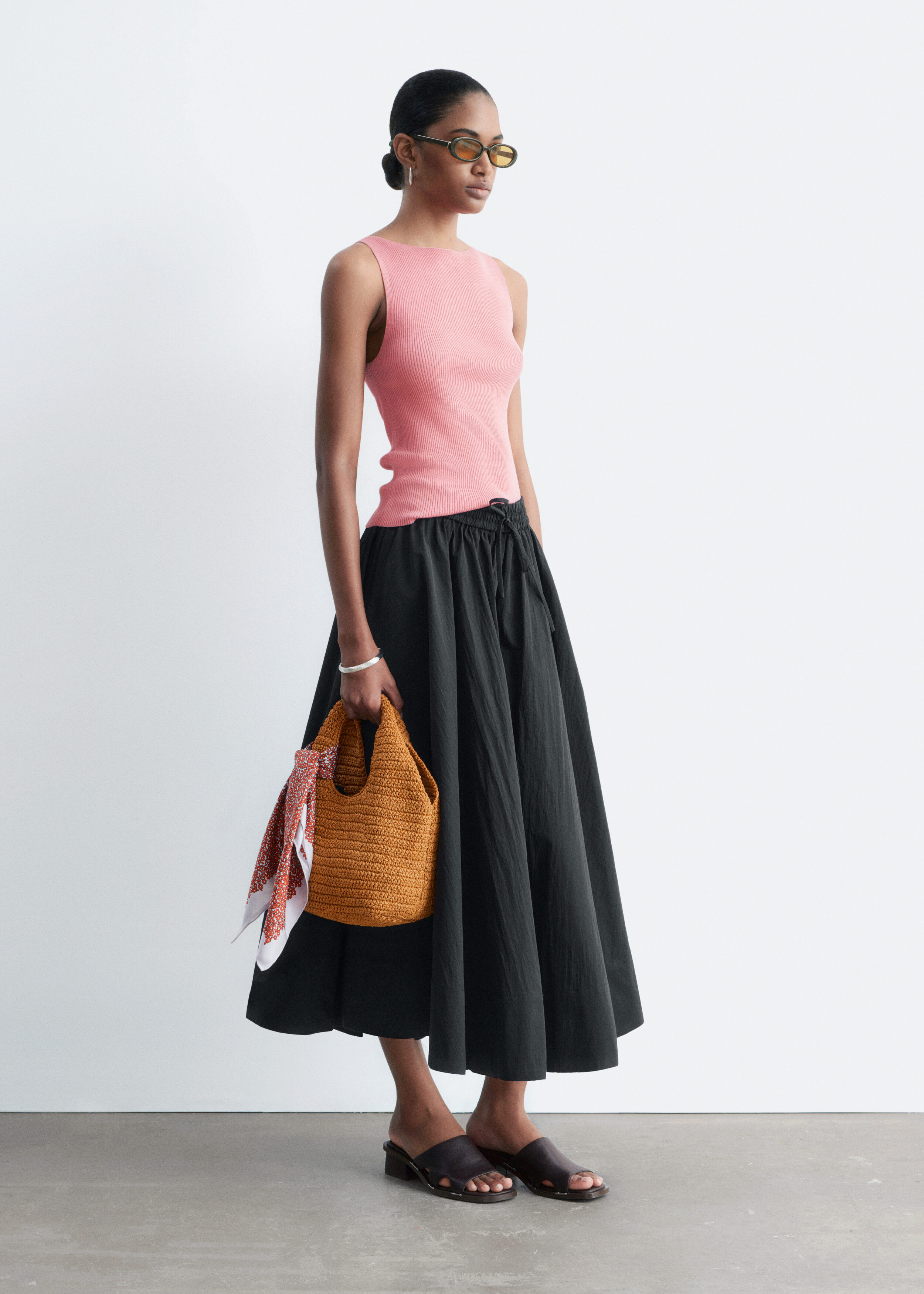 & Other Stories GATHERED A-LINE MAXI SKIRT