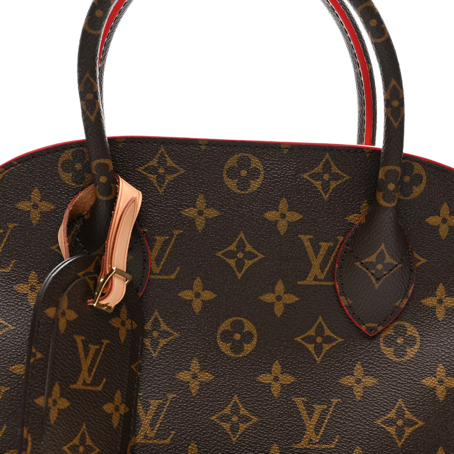 Monogram Calf Hair Spikes Iconoclasts Christian Louboutin Tote Red - Top Club