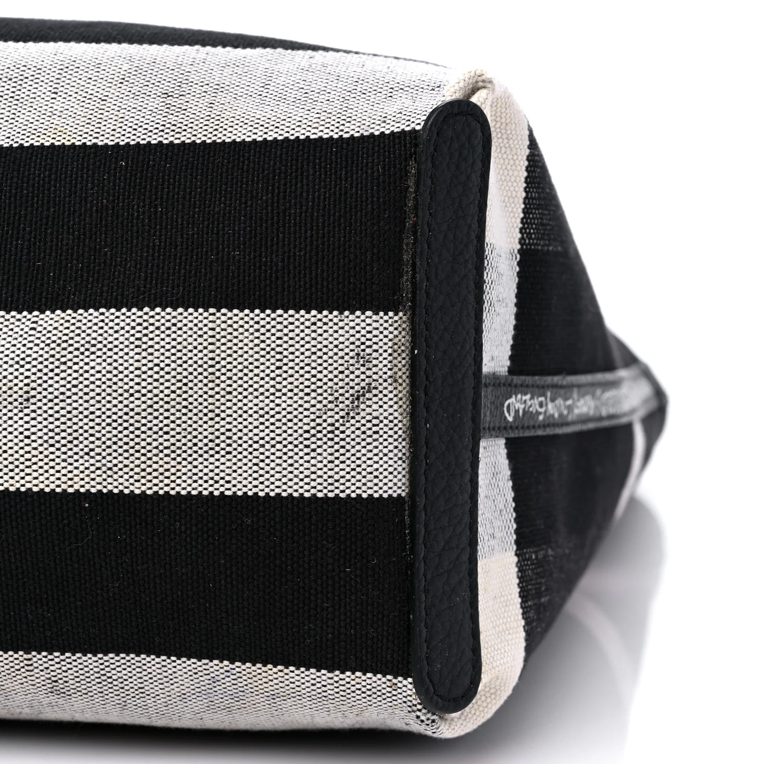 Coated Canvas Mega Check Medium Doodle Tote Black White - Top Club