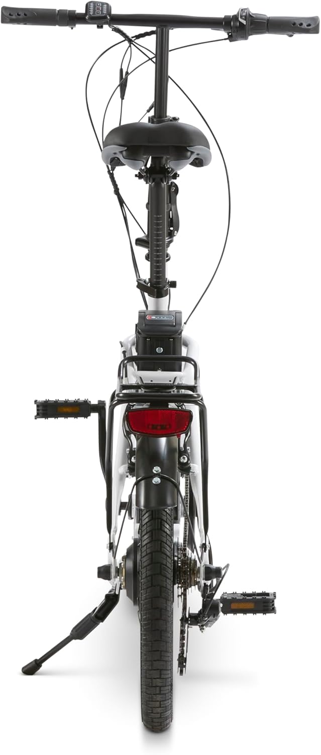 Nilox, Ebike, Bici Elettrica Pieghevole, Fino a 40 km di Autonomia, Fino a 25 Km/h, Motore da 36 V/250 W e Batteria 36 V, Gomme 20