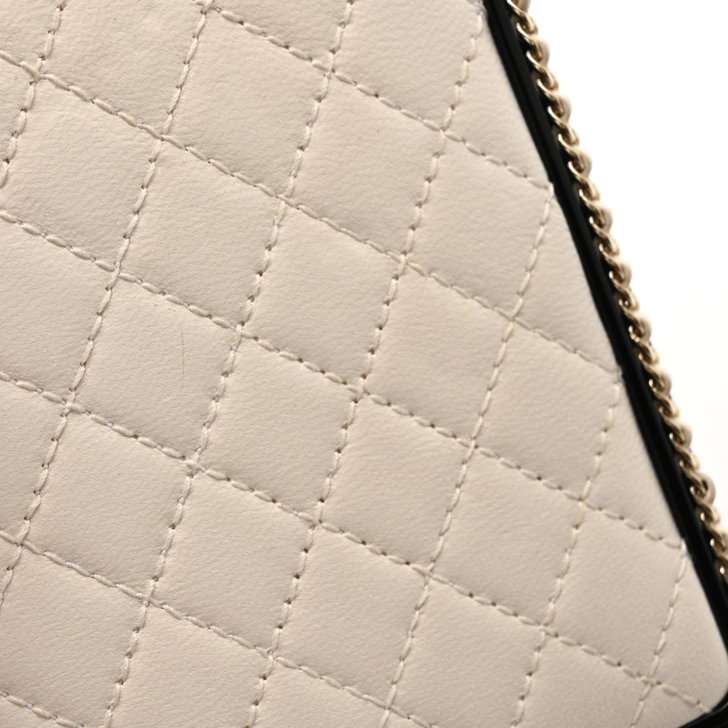 Plexiglass Lambskin Quilted Perfume Bottle Clutch White Black - Top Club