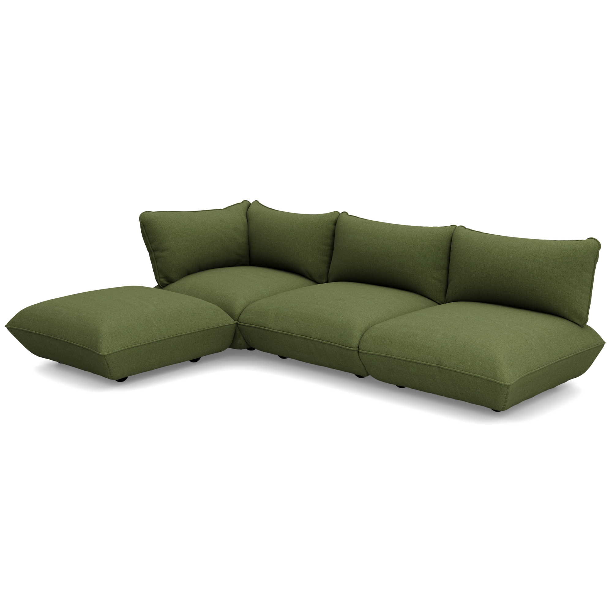 Hoekbank Sumo boucle recycled leaf green