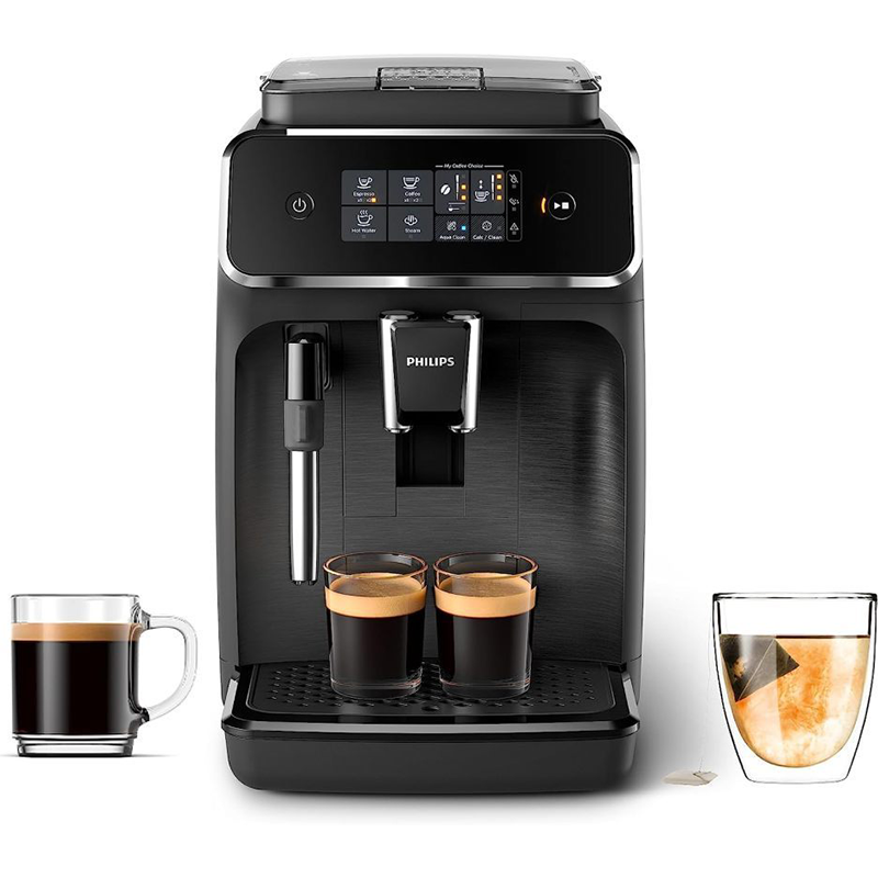 Philips 2200 series fully automatic espresso machine - classic milk foam, 2 types of coffee, intuitive touch display, black
