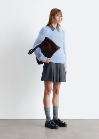 & Other Stories MOHAIR-BLEND PUFF-SLEEVE JUMPER